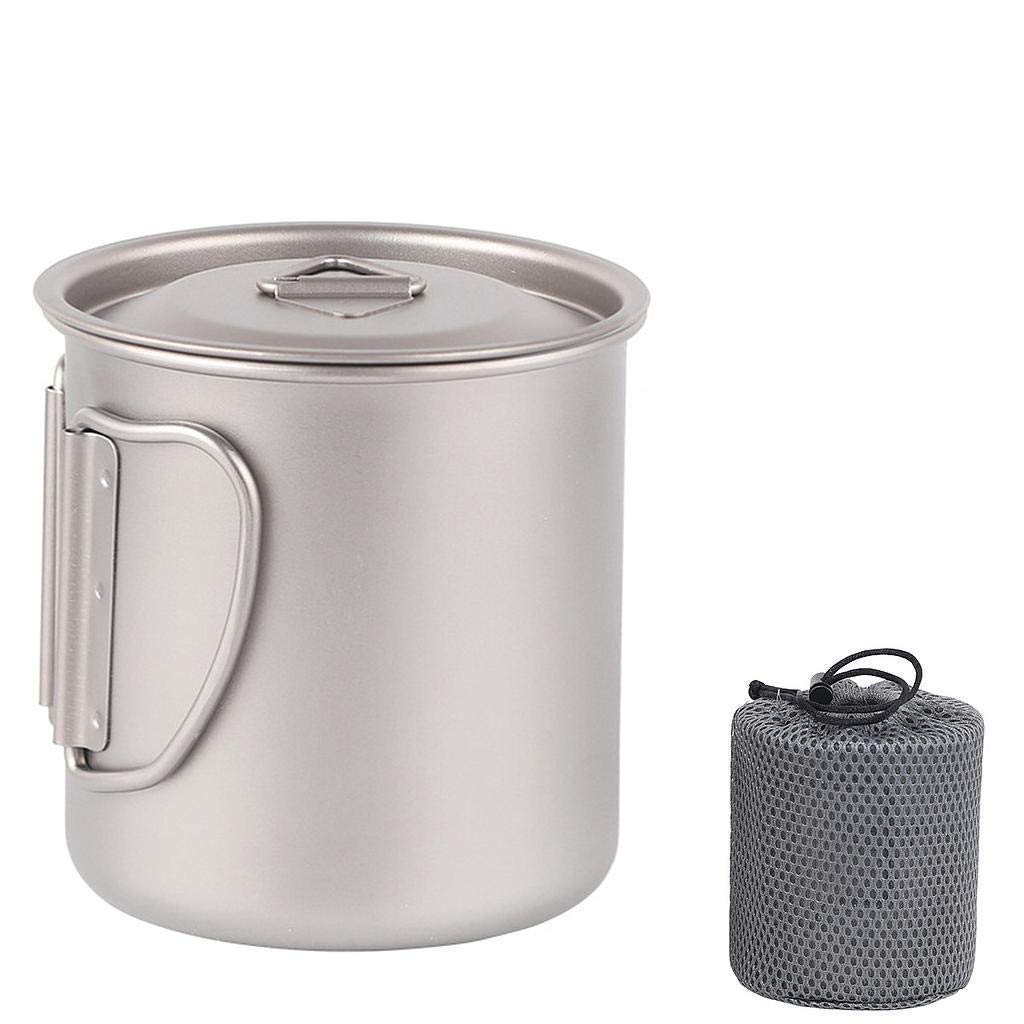 Amazon | YOGOGO チタンマグカップ 400ml (蓋付き) キャンプ用